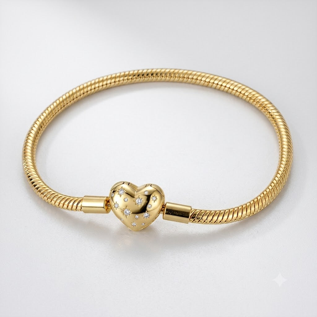 Pulsera de cordón Plata de Ley 925 Dorada