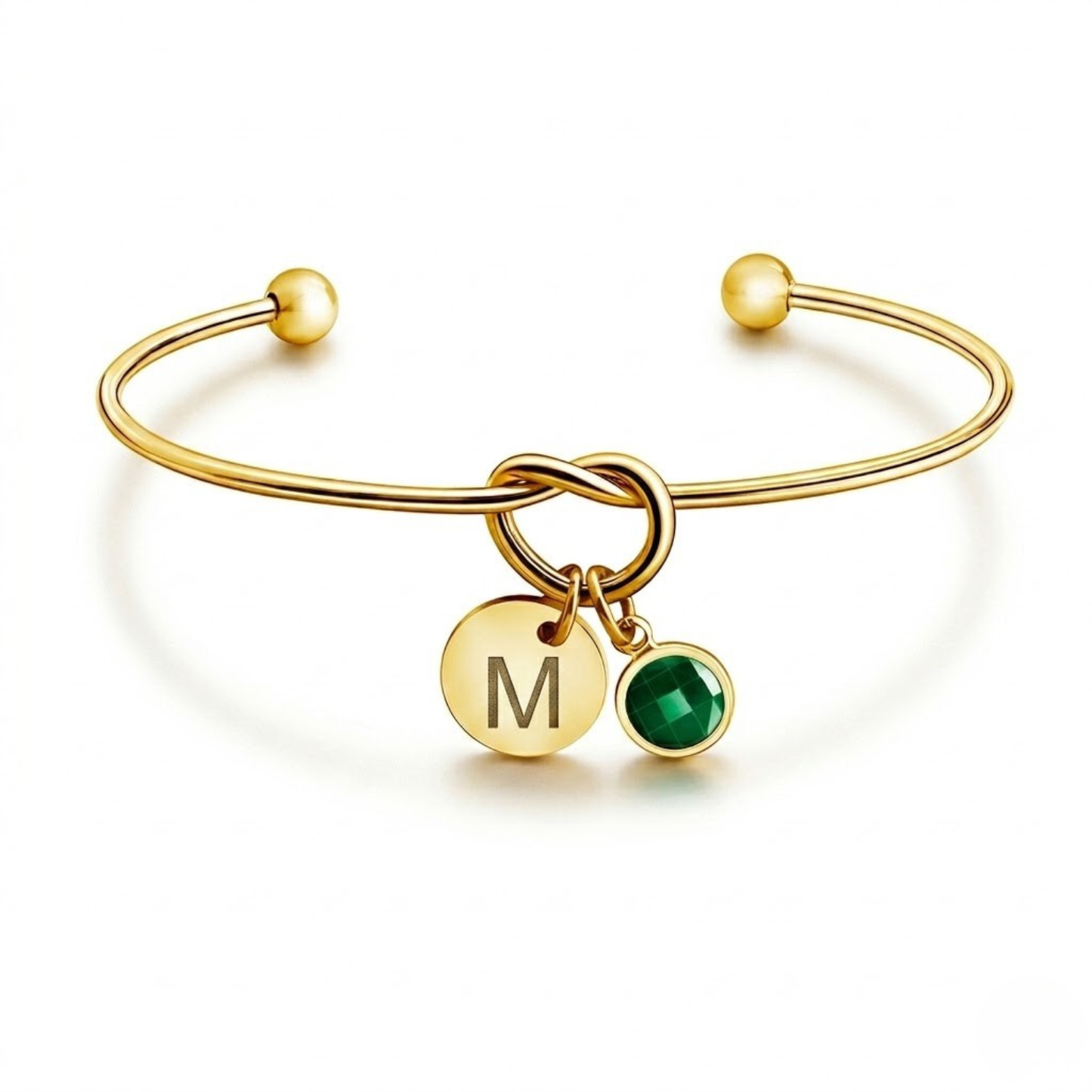 Pulsera Damas de honor Inicial + Piedra de Nacimiento