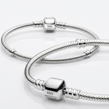 Pulsera de cordón Plata de Ley 925