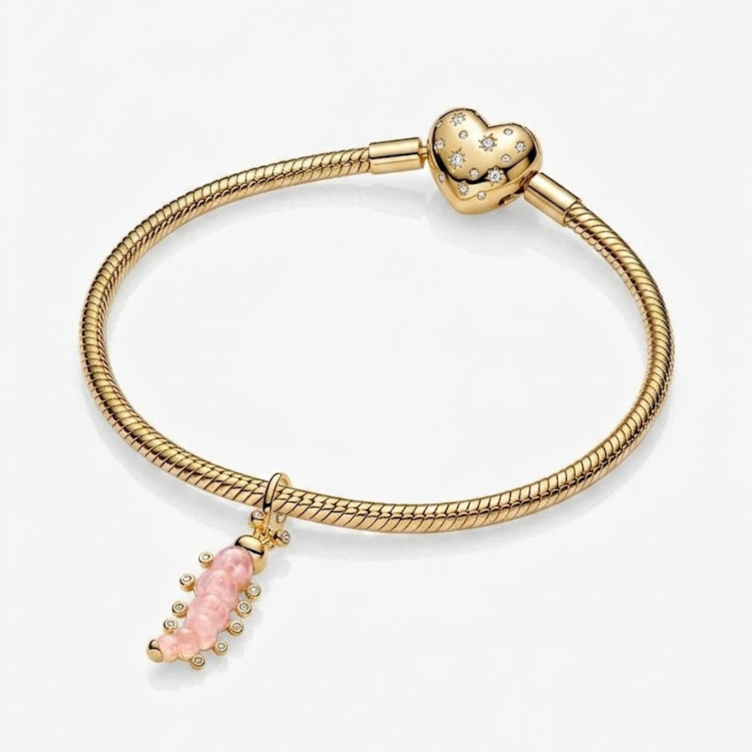 Charm Horuga Plata de Ley 925 Dorado