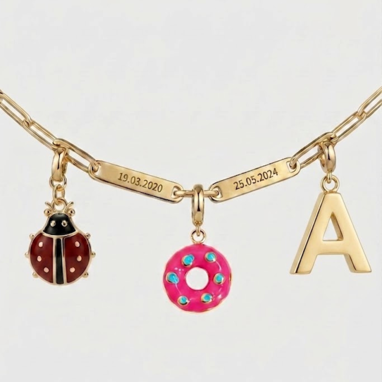 Pulsera Charms con Grabado