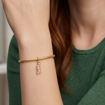 Charm Horuga Plata de Ley 925 Dorado