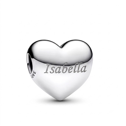Charm Corazón grabable Plata de ley 925