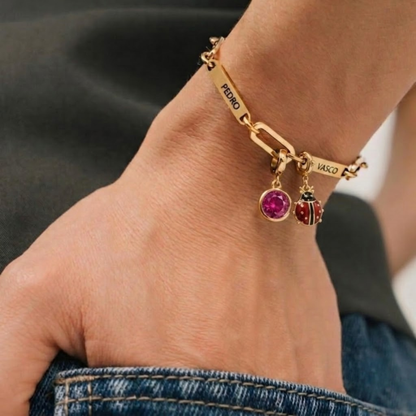Pulsera Charms con Grabado