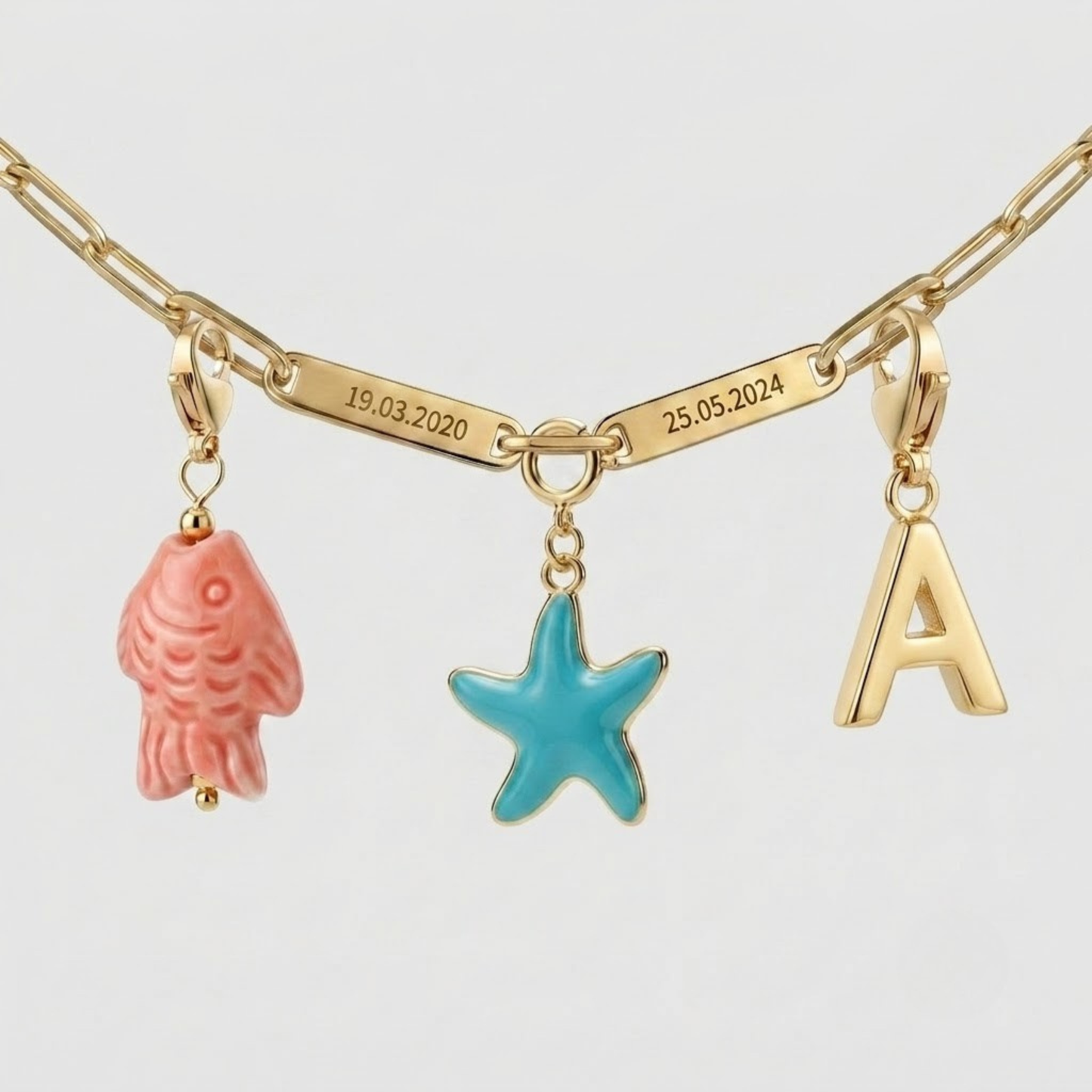 Pulsera Charms con Grabado