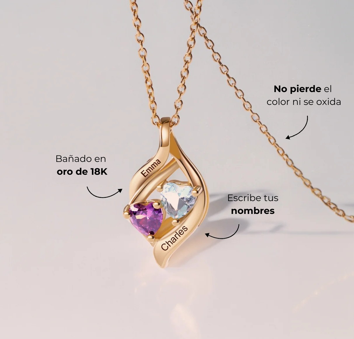 Collar Personalizado “Doble Corazón”